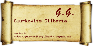 Gyurkovits Gilberta névjegykártya